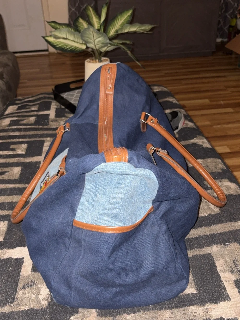 Disney Navy Sling Bag with Winnie the Pooh Print and Red Accent
